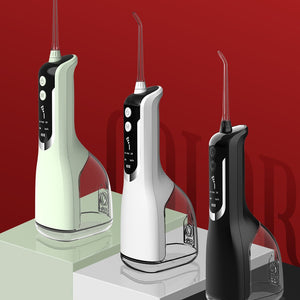 330ml Portable Oral Irrigator Dental Rechargeable Water Flosser 5 Modes Large Display For Teeth Cleaner Waterproof 4 Jet Nozzles
