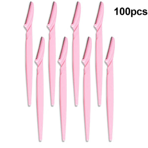 100Pcs Eyebrow Trimmer Blade Shaping Knife Eye Brow Epilation Face Blades Hair Removal Scraper Shaver Woman Makeup Tools