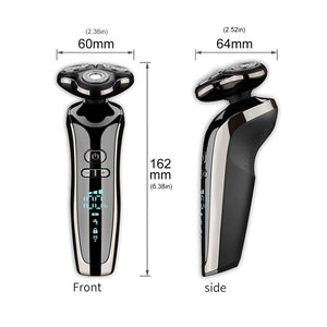 5 in 1 USB Rechargeable Men's beard trimmer Waterproof 4D Head Dry Wet Digital display Shaver razor Washable Shaving Machine