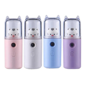 Cute Cat Nano Mist Facial Sprayer Beauty Instrument USB Humidifier Rechargeable Nebulizer Face Steamer Moisturizing Beauty Tool