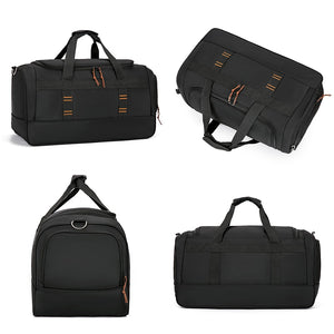 Oxford Cloth Waterproof Men Travel Bag Large Capacity Messenger Bag Multifunction Design Shoulder Bag Wet And Dry Separation
