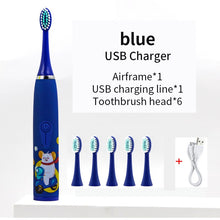 Load image into Gallery viewer, Sonic Toothbrush Electric for Kids Tooth Brush Children IPX6 Waterproof Teeth Cleaning Whitening Soft Bristle Toothbrush
