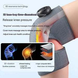 Heated Knee Massager Shoulder Brace Adjustable Vibrations And Heating Modes Heating Pad For Knee Elbow Shoulder Relax Legs