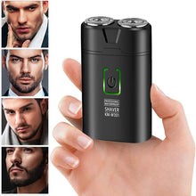 Load image into Gallery viewer, Electric Waterproof Shaver For Men USB Rechargeable Portable Rotary Double-head Shaver Mini Pocket shaver