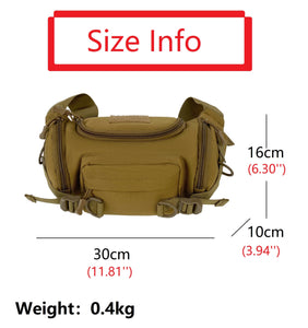 1000D Waterproof Oxford Men's Belt Fanny Pack Shoulder Messenger Bag Tactical Chest Bags