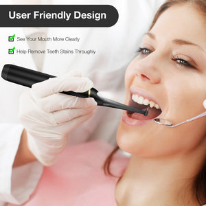 Electric Sonic Dental Scaler LED Light Tooth Calculus Remover+Mouth Mirror 3 Modes Waterproof Teeth Whitening Cleaner Oral Care
