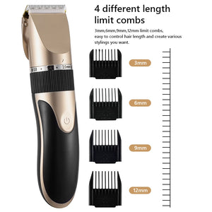 Professional Hair Trimmer Digital USB Rechargeable Hair Clipper for Men Haircut Ceramic Blade Razor Hair Cutter Barber Machine