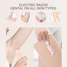 Load image into Gallery viewer, Portable USB Rechargeable Painless Female Shaver Female Leg and Armpit Hair Shaver Electric Ladies Shaving Trimmer for Women