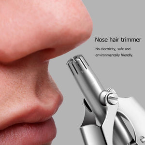 Nose Trimmer for Men Stainless Steel Manual Trimmer for Nose  Razor Shaver Washable Nose Ear Hair Trimmer