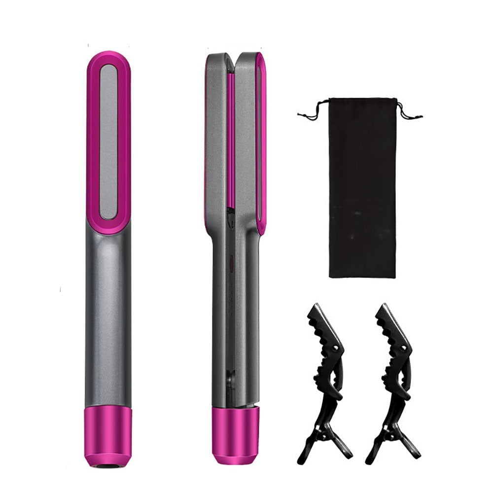 Professional Hair Iron For Thick  2 In 1  Straightener Flat 3D Rotating Plate PTC Heating  Curler  Styling Tools