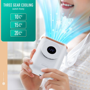 Electric Portable Neck Cooling Fan Mini  Air Conditioning Cooler Hand Wireless Travel Handheld Silent Usb Rechargeable Fan