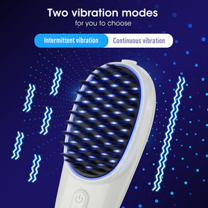 Red Blue Light Electric Massage Comb Scalp Head Massager Photon Physiotherapy Hair Care Comb Vibrating IPL Comb Anti Hair Loss