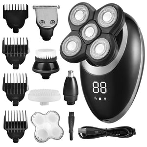 3In1 Professional Electric Shaver USB Rechargeable Washable Men's Five Floating Heads Razors Hair Clipper Nose Ear Hair Trimmer