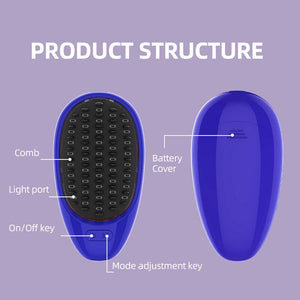 Anti Hair Electric Massage Comb Home Red&Blue Light Hair Growth Fluid Guider Comb Microcurrent Vibration Scalp Repair Massager