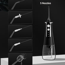 Load image into Gallery viewer, Portable Oral Irrigator Dental Water Flosser Rechargeable Dental Water Jet Pick 3 Modes 300ML Tank Waterproof for Cleaning Teeth