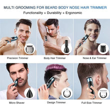 Load image into Gallery viewer, Hair Clippers for Men Grooming Kit Beard Trimmer 11 in 1 Professional USB Rechargeable Waterproof Electric Hair Clipper Kit
