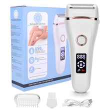 Load image into Gallery viewer, USB Rechargeable Lady Shaver Hair Removal Clipper Device Women Epilator Electric Shaving Scraping Razor Remover Waterproof