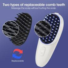 Load image into Gallery viewer, Red Blue Light Electric Massage Comb Scalp Head Massager Photon Hair Care Comb Vibrating IPL Comb Anti Hair Loss