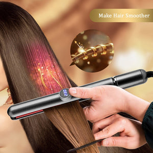 Hair Straightener Six-Gear Temperature Adjustment Ceramic Tourmaline Ionic Flat Iron Curling Iron Hair Curler For Women Hair