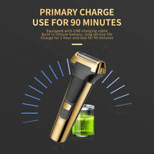 Load image into Gallery viewer, Multifunctional Men Electric Foil Shaver Gold Reciprocating Razor Nose Ear Trimmer 3 In 1 USB Hair Cutting Machine Clipper