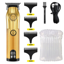 Load image into Gallery viewer, Professional Hair Trimmer Gold Clipper For Men Rechargeable Barber Cordless Hair Cutting T Machine Hair Styling Beard Trimmer