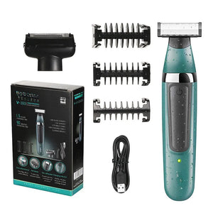 Foil and Dual-sided Blades Waterproof Shavers Rechargeable Beard Trimmer Razor Electric Body Shaver for Men