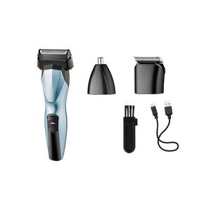 3-in-1 Multifunctional Men Electric Reciprocating Shaver Hair Trimmer Rechargeable Hair Clipper Nose Ear Hair Trimmer