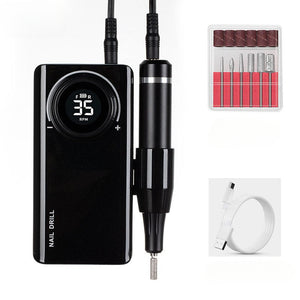 35000RPM Electric Nail Drill Machine USB Charging for Nail Gel Polish Professional E-file Milling Nail Files Salon Tool